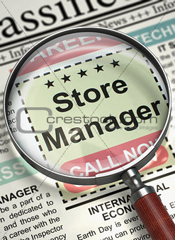 Store Manager Job Vacancy. 3D.