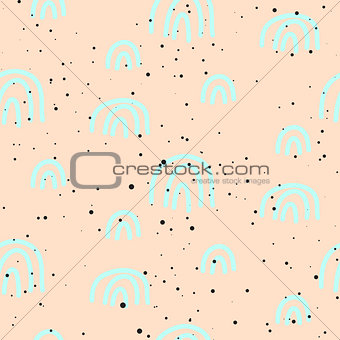 Abstract pastel peach color strokes seamless pattern.