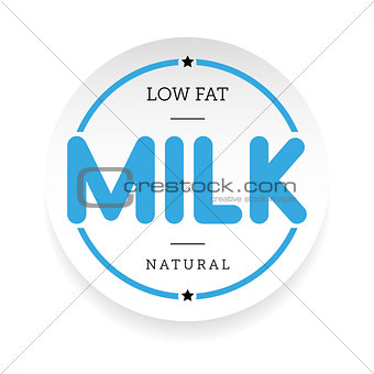 Low Fat Milk stamp sign