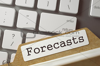 Archive Bookmarks of Card Index-Forecasts. 3D.