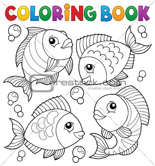 Coloring book with fish theme 4