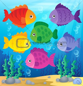 Stylized fishes theme image 2