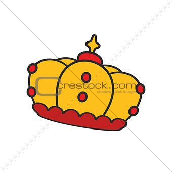 Crown vector illustration isolated on white background
