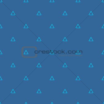Tile vector pattern with triangles on pastel blue background