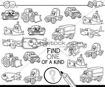 one of a kind coloring page