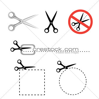 Scissors icon collection