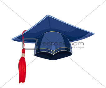 Blue academicic graduation cap