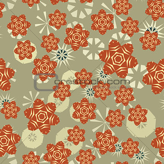 Seamless 60s style circle abstract pattern