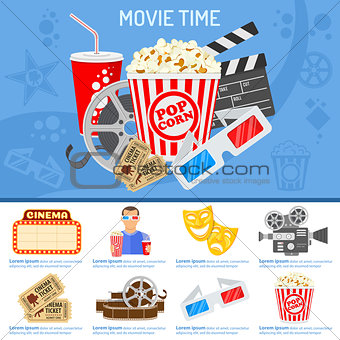 Cinema and Movie time concept