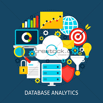 Database Analytics Flat Concept