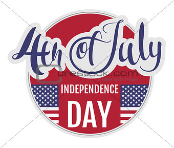 4 of july Independence Day. Star stripe flag symbol usa