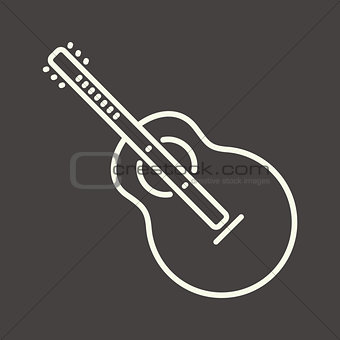 White outline guitar icon