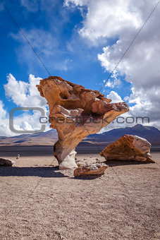 Arbol de Piedra in Siloli desert, sud Lipez reserva, Bolivia