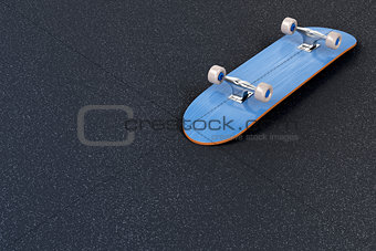 Skateboard on asphalt 