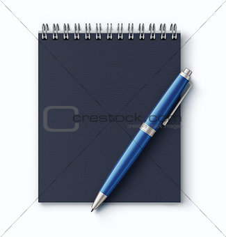 Spiral faux leather cover notebook