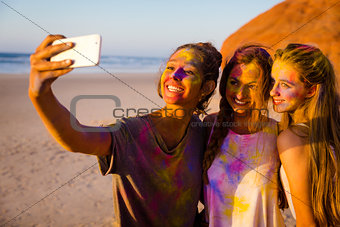 Making a colorfull selfie
