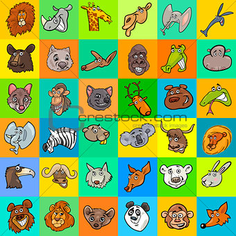 pattern with cartoon animals design
