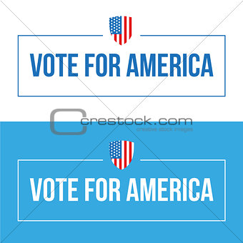 Vote for America lettering