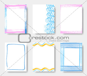 Beautiful vector journal card frames