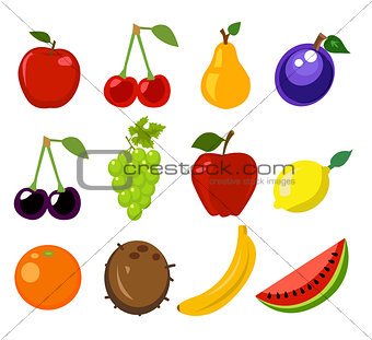 Set of fruit