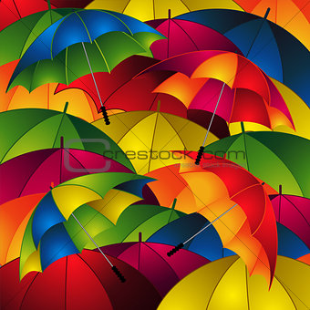 Close up umbrellas background