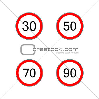 Prescribed minimum speed road sign