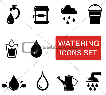 water icon set