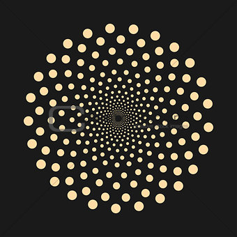 Abstract dotted shape - vector design element.