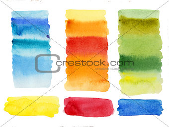 Watercolor abstract shapes columns high resolution cleaned background isolated easy to use
