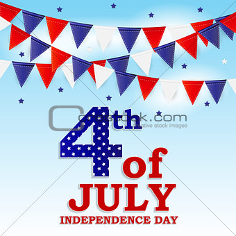 Fourth of July, Independence day of the United States. Happy Bir