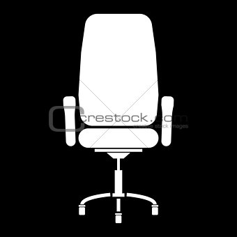 Office chair the white color icon .