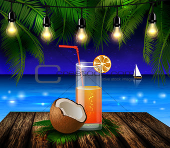 Coconut tropical nut background