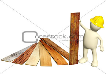 Builder with new parquet planks