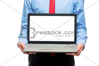 Business concept - laptop with space on the screen for writing