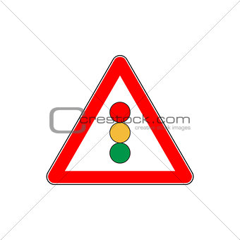 Road sign traffic light vector