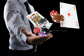 Gambler makes his bet