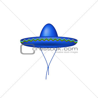 Sombrero hat in blue design