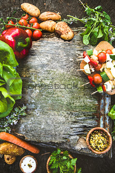Food background with vegetables