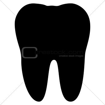Tooth  the black color icon .