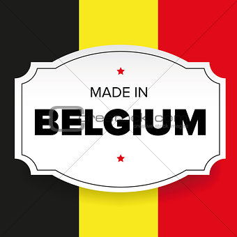 Made in Belgium label
