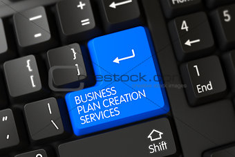 Business Plan Creation Services - Black Keypad. 3D.