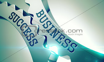 Business Success - Mechanism of Metallic Cogwheels. 3D.