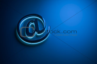 blue email sign