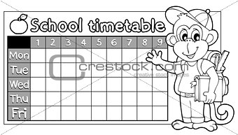 Coloring book timetable topic 6