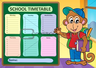 Weekly school timetable subject 9