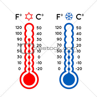 Thermometer set vector illustration