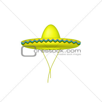 Sombrero hat in yellow design