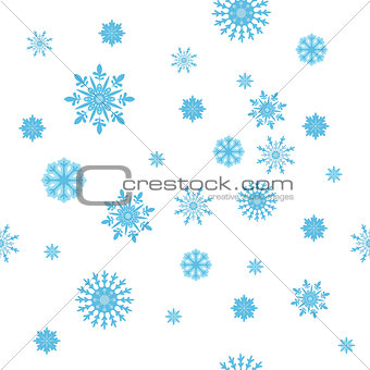 Winter snowflakes seamless texture