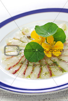 fish carpaccio, italian dish