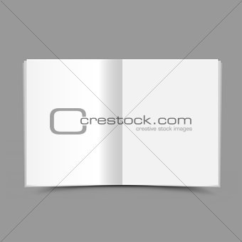 Open school notebook gray background